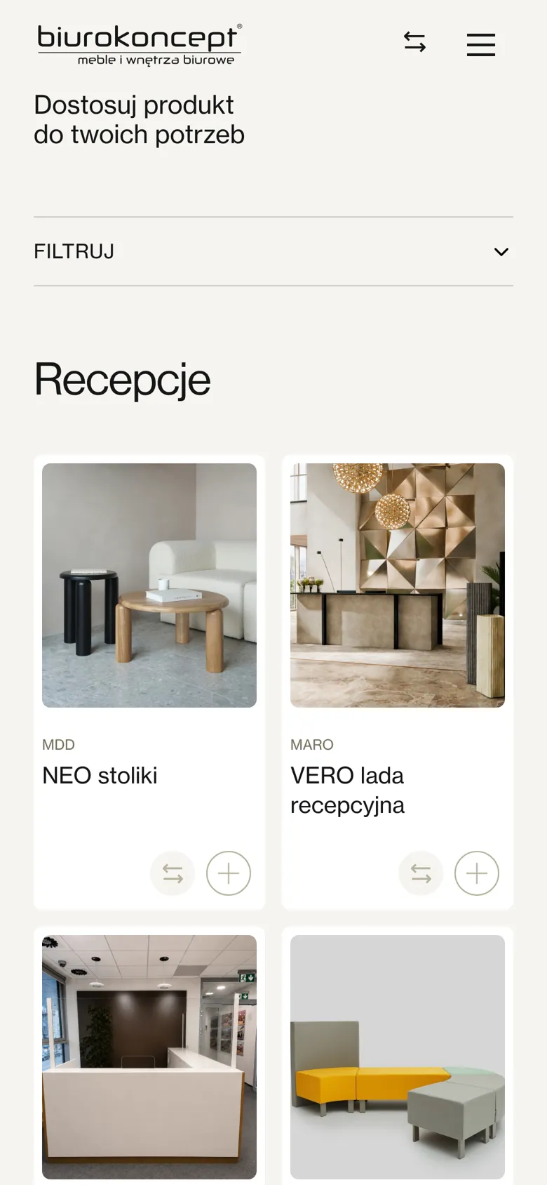 Przestrzeń Recepcje na telefonie