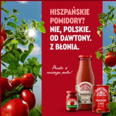 Post: „Hiszpańskie pomidory? Nie, polskie. Od Dawtony. Z Błonia.” z passatą i pomidorami.