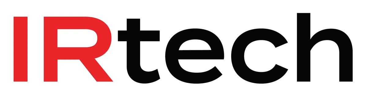 Dawne logo IRtech z czerwonymi literami IR
