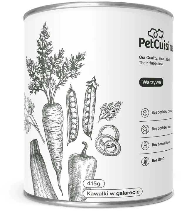Puszka PetCuisine, smak warzywa
