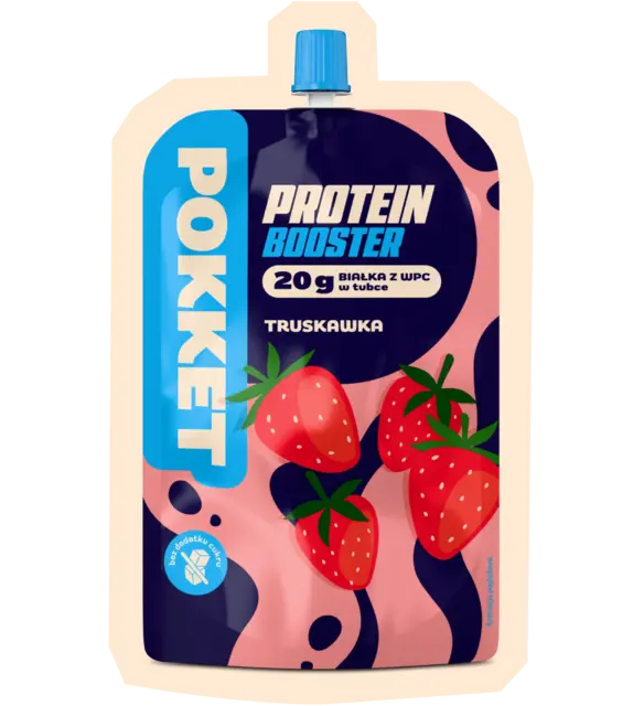 Saszetka Pokket Protein Booster o smaku truskawkowym