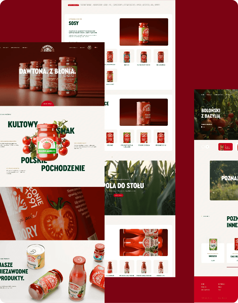 Strona Dawtony: sosy, przeciery i podstrony produktów